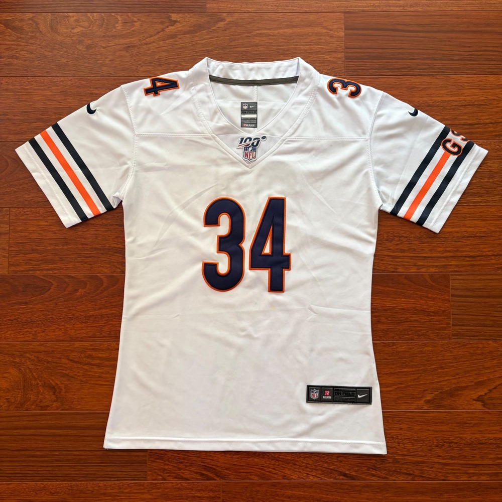Nike Womens Chicago Bears Walter Payton 34 Jersey L White NFL 100th Anniversary